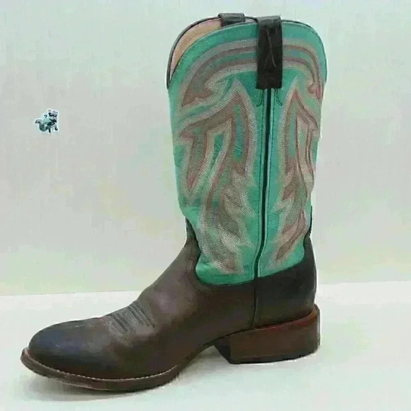 Twisted X Women’s Brown and Green Leather Western Boots Size US 8.5 B - Picture 4 of 11